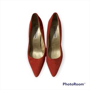 Steve Madden Carmilla Red Suede Sz 6M Suede